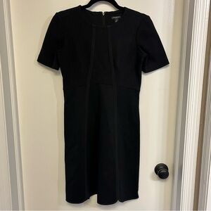 Ann Taylor - Short Sleeve Ponte Dress - black - size 0P zero petite